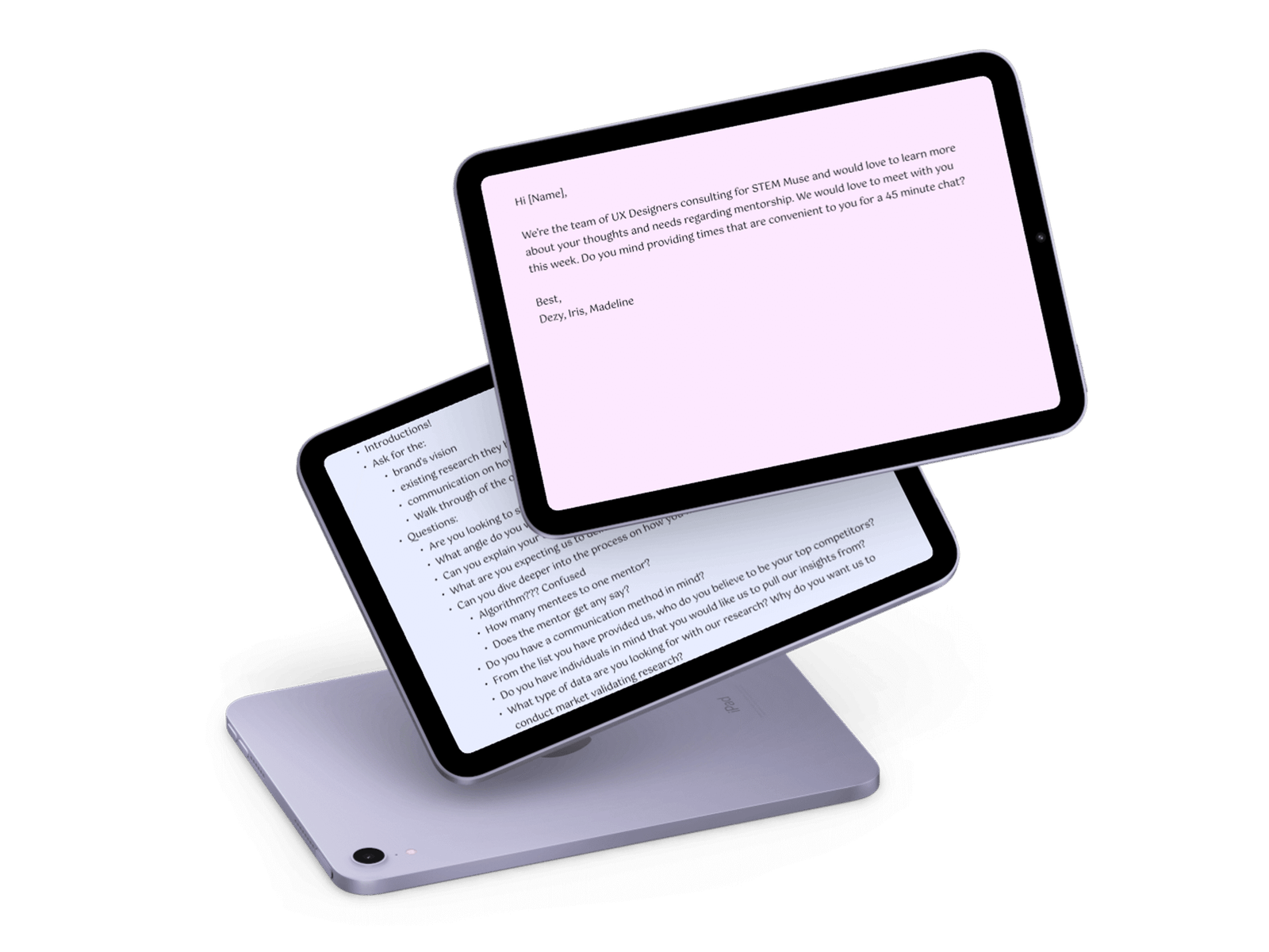 research research email and notes